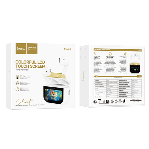 Hoco tws ew89 с экраном белые