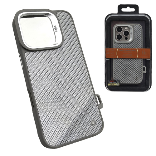 Чехол-крышка #84 kajsa carbon fiber для iphone 16 pro max silver