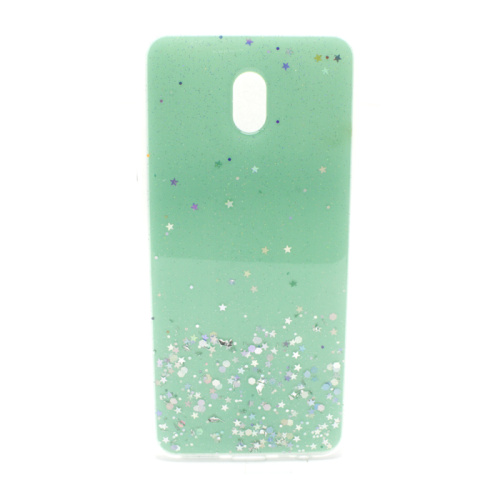 Чехол-силикон звездочки xiaomi redmi 8a бирюзовый