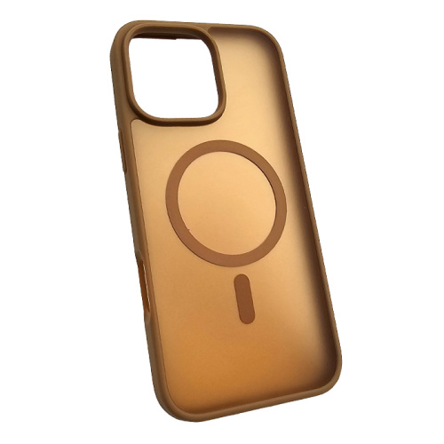 Чехол-крышка case #006 magsafe для iphone 16 pro max gold