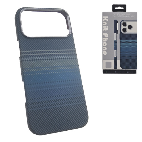 Чехол-крышка knit magsafe (box) для iphone 17 pro max moonrise carbone синий