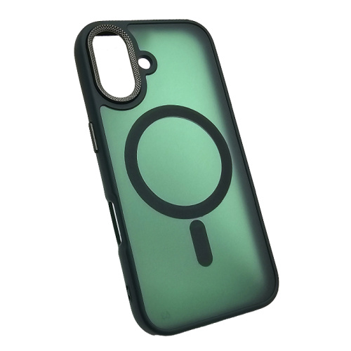Чехол-крышка #83 magnetic collection mil-std для iphone 16 зеленый