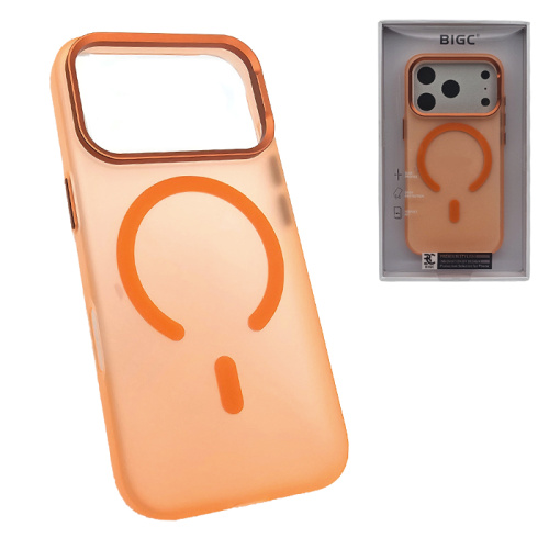 Чехол-крышка bigs matte magsafe для iphone 17 pro оранжевый