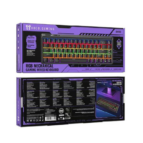 Клавиатура механическая hoco gm703 rgb проводная 