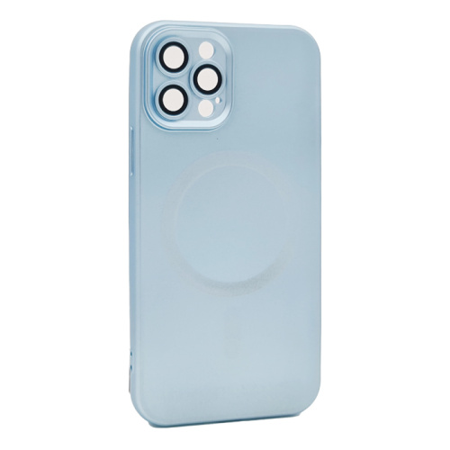 Чехол-силикон f.c magsafe для iphone 12 pro голубой