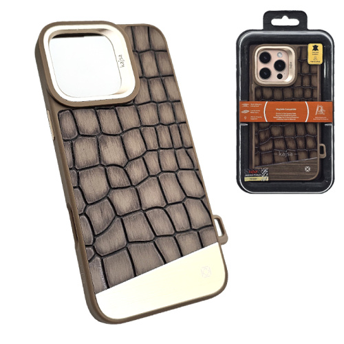 Чехол-крышка kajsa neo classic collection croco pattern 2 для iphone 16 pro пустынный