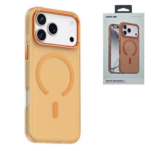 Чехол green lion matte magsafe x для iphone 17 pro оранжевый
