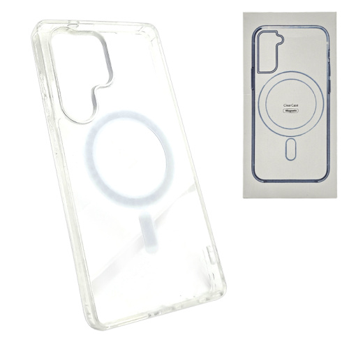 Чехол-силикон clear case magsafe (magnetic) для Samsung s25 ultra прозрачный 