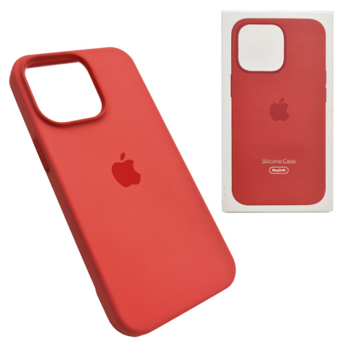Чехол-крышка silicone case magsafe для iphone 13pro оранжевый