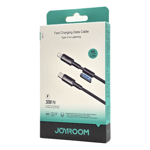 Кабель joyroom c/l s-a50 (30w/1.2m) темно-серый