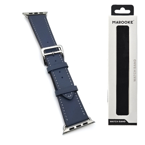 Ремешок marooke watchband кожа (42/44/45/49мм) синий