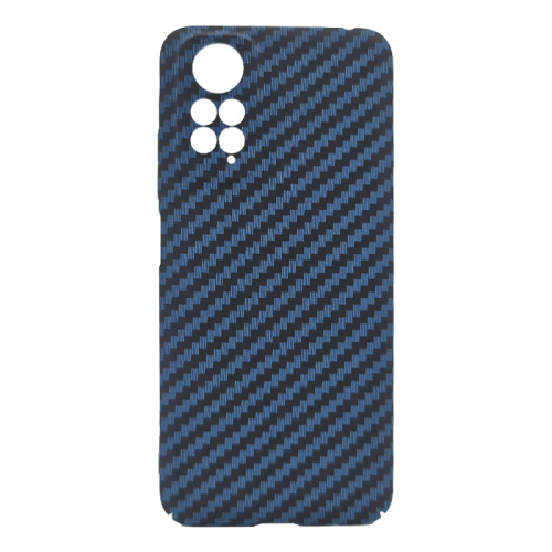 Чехол крышка new skin carbon xiaomi redmi note 11 синий без упаковки 