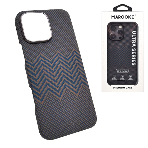 Чехол-крышка marooke зигзаг для iphone 16 pro max сине-коричневый