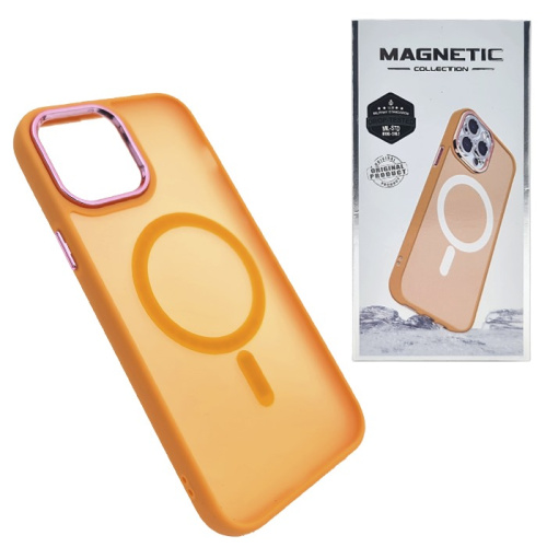 Чехол-крышка #83 magnetic collection mil-std для iphone 13 pro оранжевый