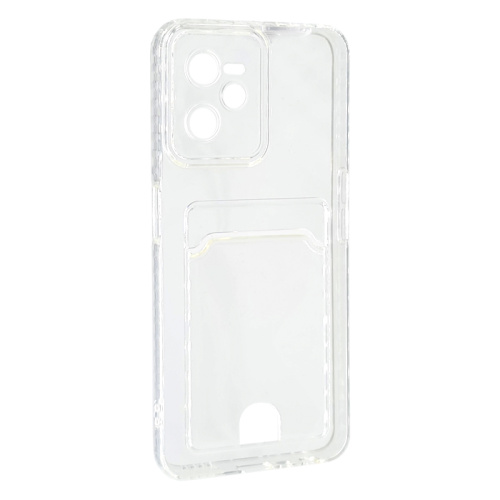 Чехол-силикон card holder realme c35 темно-прозрачный
