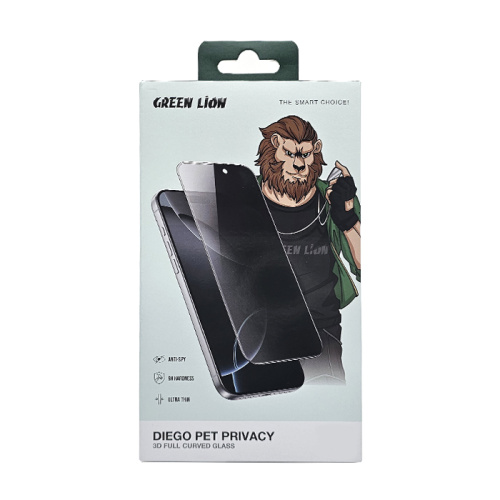 Стекло green lion diego pet privacy iphone 17 pro черный
