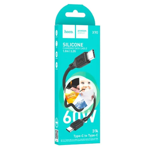 Кабель type-c hoco x90 type-c 60w черный