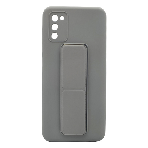 Чехол силикон new stand case Samsung a02s, серый