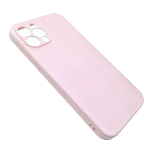 Чехол-силикон silicone case стекло (cam.protec) для iphone 12 pro (6.1) розовый