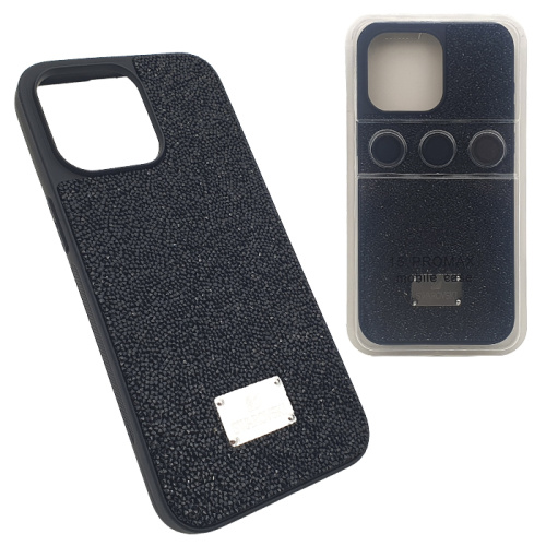 Чехол-крышка swarovski камни для iphone 15 pro max черный