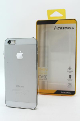 Чехол-крышка i-case gold для iphone 5/5s серебристая