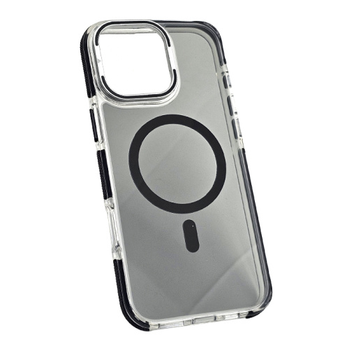 Чехол-крышка противоударный с держателем для iphone 16 pro черный