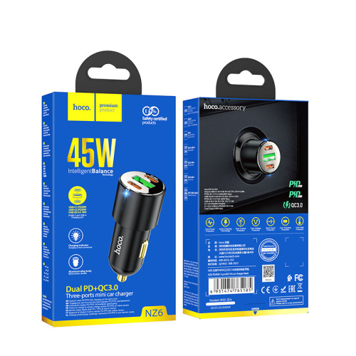 Азу hoco nz6 (2pd/usb/qc3.0) чёрный 