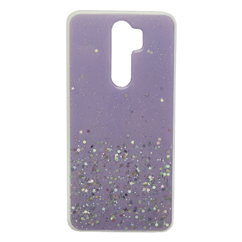 Чехол-силикон звездочки xiaomi redmi note 8pro фиолетовый