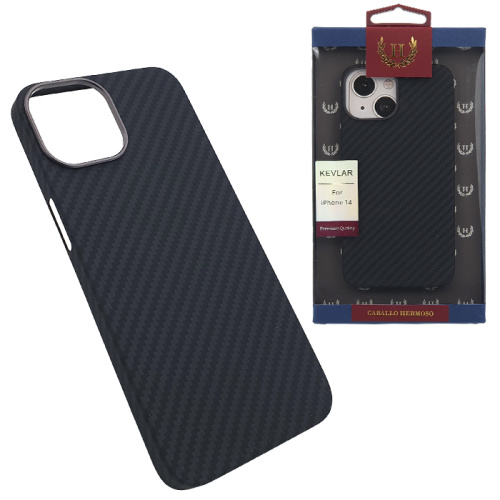 Чехол-крышка caballo hermoso kevlar для iphone 13/14 черный