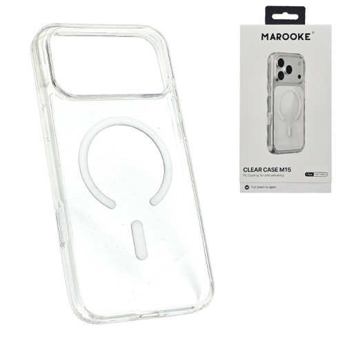 Чехол-крышка marooke m15 clear case magnetic iphone 17 pro max прозрачный