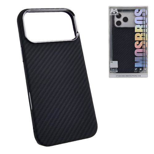 Чехол-крышка #36 mosbros (mag) carbone для iphone 17 pro черный (j162) 