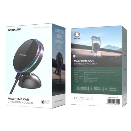 Автодержатель green lion magprime car gnmgpcchldbk (rgb) 15w черный