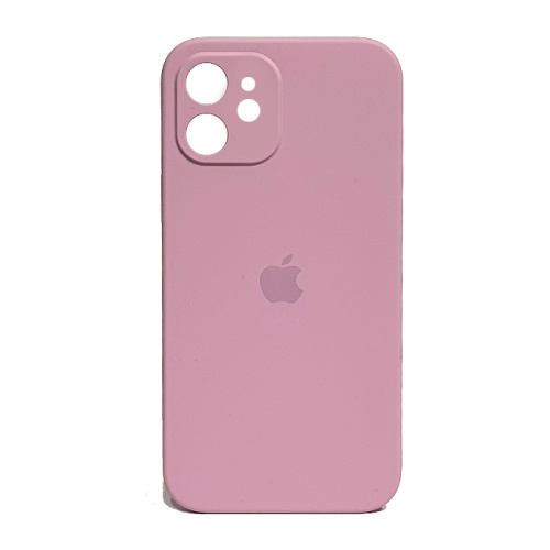 Чехол-силикон silicone case аналог (cam.protec) для iphone 12 (6.1) ежевичный