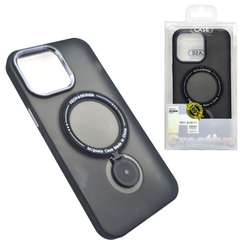 Чехол-крышка fech&design с держателем для iphone 14 pro черный