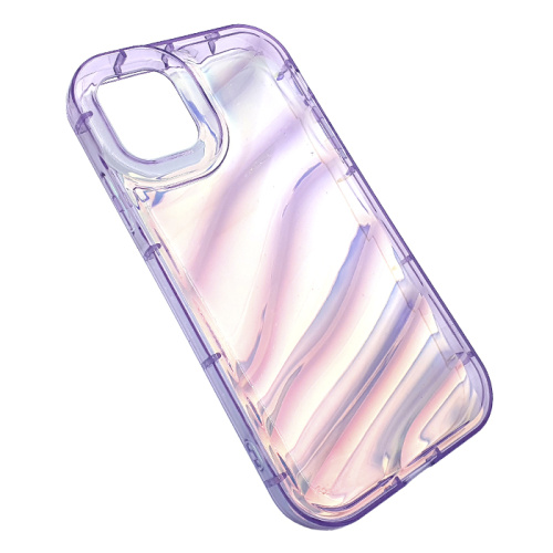 Чехол-силикон ocean waves для iphone 14 pro фиолетовый