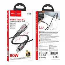 Кабель type-c hoco u133 type-c (60w) серый (***)