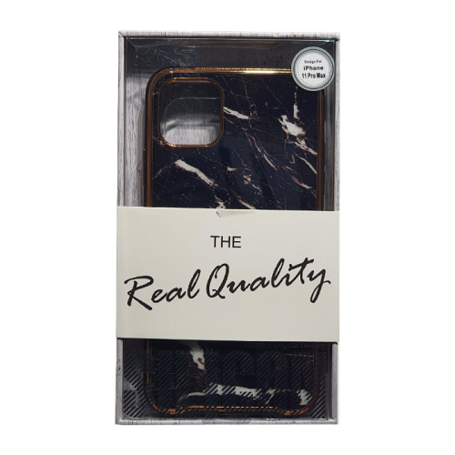 Чехол крышка king мрамор для iphone 11 pro max (6,5) черный