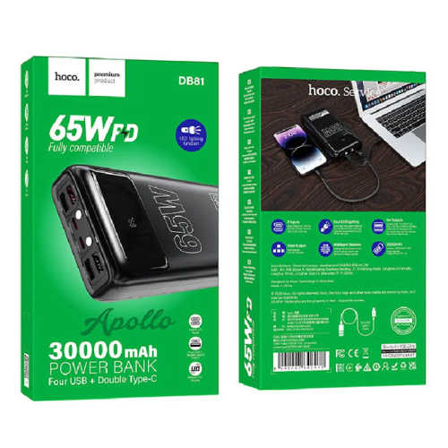 Пзу hoco db81 30000 mah 65w черный