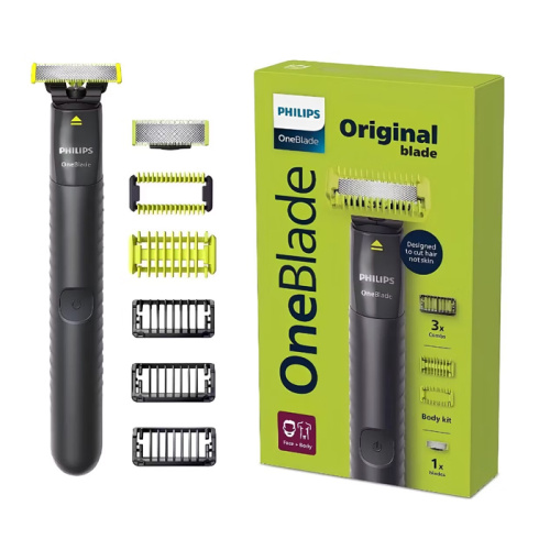 Триммер для волос Philips one blade qp1624/10 черно-зеленый