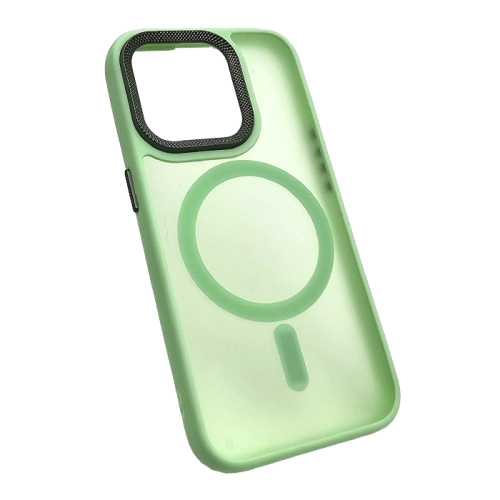 Чехол крышка magnetic collection mil-std для iphone 15 pro светло-зеленый
