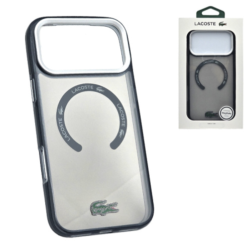 Чехол-крышка #32 lacoste (magsafe) для iphone 17 pro серый (lugcog)