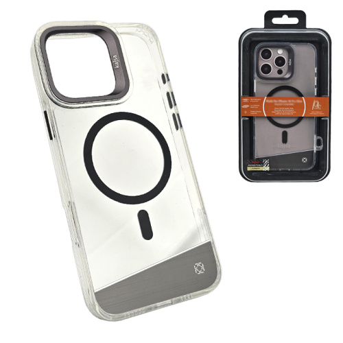 Чехол-крышка kajsa aluminium trans-shield back case для iphone 16 pro gun metal