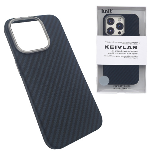 Чехол-крышка knit keivlar для iphone 15 pro темно-синий