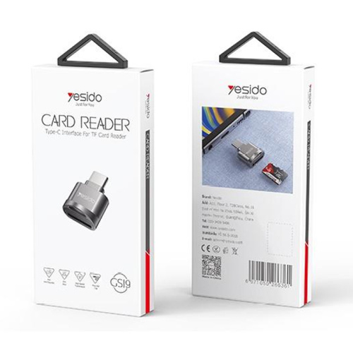 Картридер yesido gc19 type-c черная