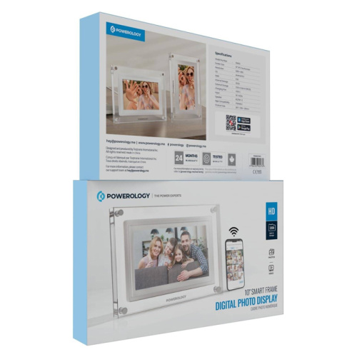 Цифровой фотодисплей powerology hd 1280x800 psm0121wh прозрачный