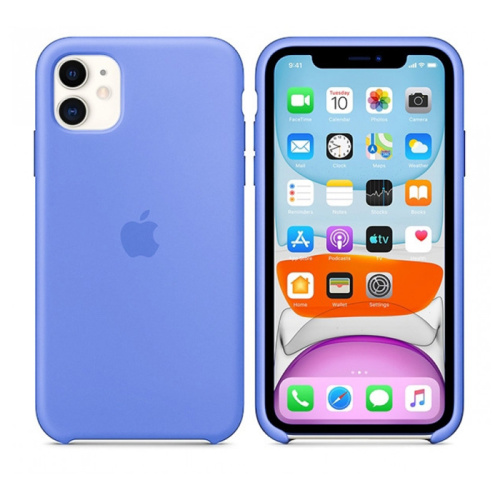 Чехол-силикон silicone case аналог для iphone 11pro (5.8) синий