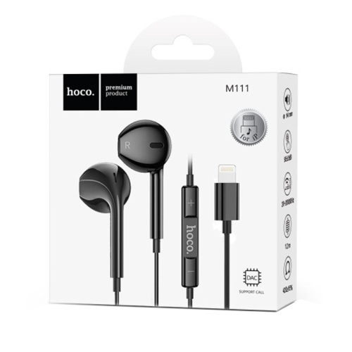 H/f (lightning) hoco m111 с микрофоном черные