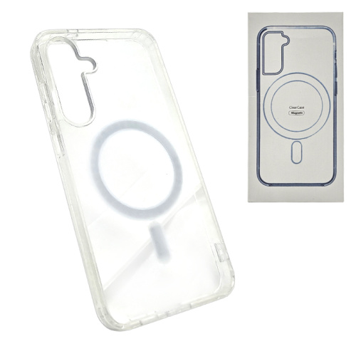 Чехол-силикон #62 clear case magsafe (magnetic) для Samsung s24+ прозрачный 