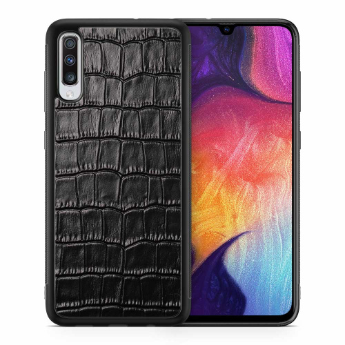 Чехол силикон croco 2020 Samsung a50 черный