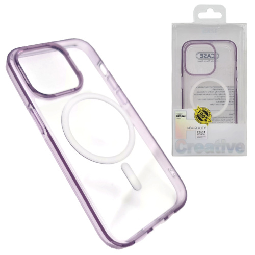 Чехол-силикон #64 clear case для iphone 14 pro max фиолетовый